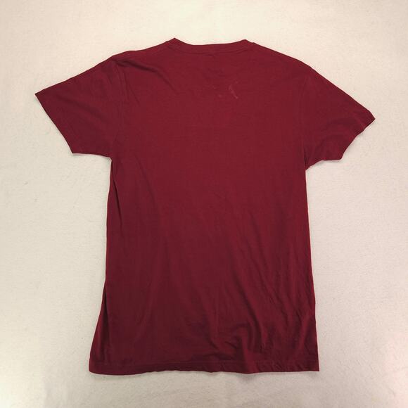 Nirvana Band Casual Crew Neck Graphic T-Shirt Adult Mens Size Medium M Maroon - Picture 9 of 9